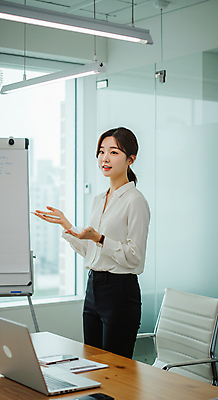 JPG 편집이미지 여자 의자 탁자 회의 전등 한명 서기 미소 정장 손짓 성인 노트북 스마트폰 비즈니스우먼 발표 프레젠테이션 회의실 문서 화이트보드 의료성형뷰티 성인여자한명만 편집실사 AI인물포토 AI콘텐츠 1 옷 가구 비즈니스 모션 조명 표정 사람 전자제품 핸드폰 스마트기기 직장인 CG 여자한명만 성인여자만 파일형식 AI포토