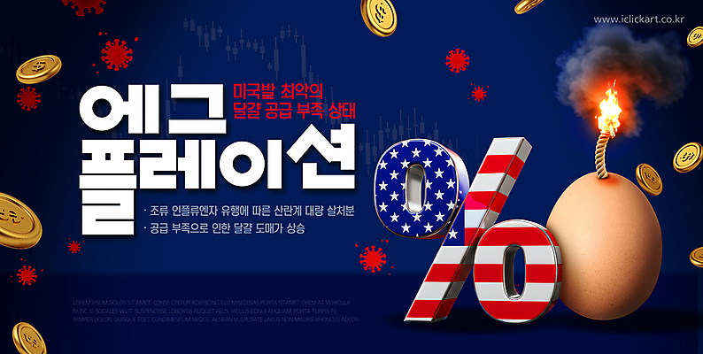 PSD 편집이미지 그래프 사람없음 계란 동전 미국 퍼센트 성조기 폭발 남색 사회이슈 조류인플루엔자 품귀현상 애그플레이션 이미지편집 컬러 컨셉 돈 북아메리카 알 특수기호 국기 전염병 파일형식 인플레이션