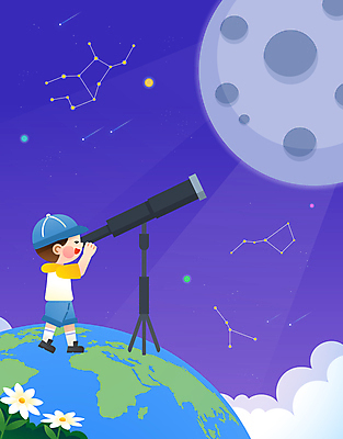 전신 구름 남자 꽃 지구 어린이 과학 잎 일러스트 상상 하늘 한명 서기 소년 우주 보라색 별자리 달 관찰 천체망원경 과학의날 캡모자 소년한명만 과학의달 국내일러스트 AI파일 자연요소 식물 모자_잡화 1 컬러 모션 사람 망원경 4월 남자한명만 소년만 파일형식 벡터 법정기념일