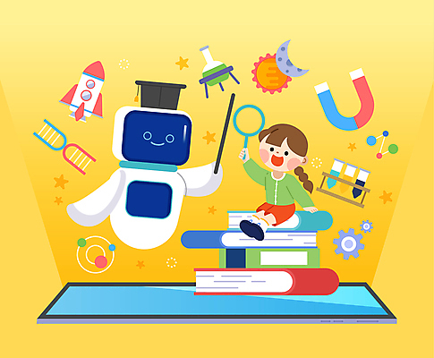 전신 여자 별 어린이 과학 일러스트 학사모 상상 돋보기 한명 웃음 들기 앉기 소녀 책 태양 노란색 쌓기 행성 DNA 초승달 우주선 시험관 톱니바퀴 지시봉 과학교육 U자형자석 과학의날 소녀한명만 AI_인공지능 과학의달 국내일러스트 AI파일 자연요소 모자_잡화 1 교육 컬러 졸업 모션 표정 실험기구 사람 우주 달 생명공학 4월 자석 여자한명만 소녀만 파일형식 벡터 법정기념일