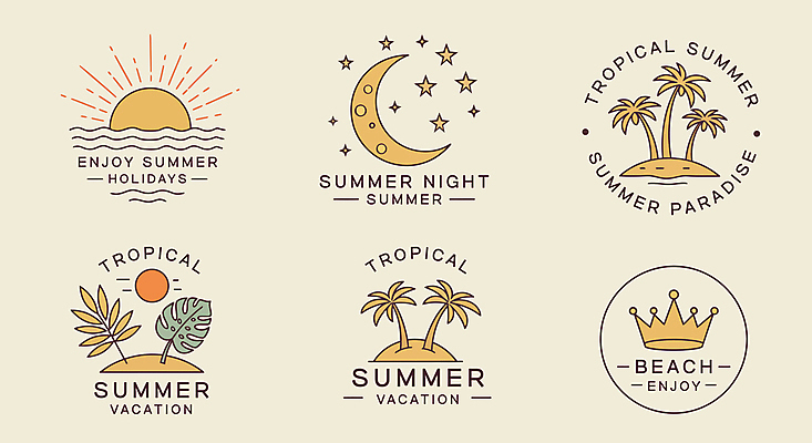 아이콘 별 섬 잎 왕관 사람없음 여름 야자수 태양 초승달 심볼 심볼아이콘 2D아이콘 AI파일 자연요소 나무 식물 계절 달 파일형식 벡터