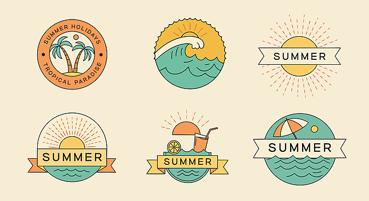 아이콘 음료 파도 잔 빨대 사람없음 여름 야자수 태양 현수막 파라솔 레몬 심볼 심볼아이콘 2D아이콘 AI파일 자연요소 나무 식기 계절 바다 과일 파일형식 벡터