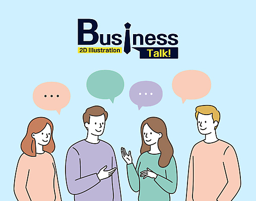 여자 남자 말풍선 일러스트 회사 넥타이 대화 여러명 성인 파란색 성인만 일러캐릭터 AI파일 캐릭터 잡화 컬러 다수 비즈니스 말하기 사람 파일형식 벡터