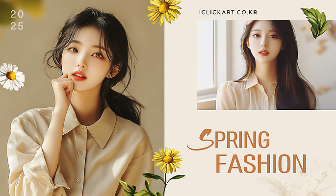 템플릿 여자 패션 와이셔츠 창문 안내 국화 성인 두명 갈색 턱괴기 풀잎 감성 봄옷 스타일링 의료성형뷰티 성인여자만 이미지템플릿 AI파일 옷 꽃 컬러 컨셉 셔츠 잎 모션 사람 봄 풀_식물 여자만 성인만 파일형식 벡터