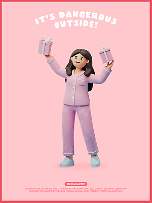 전신 PSD 편집이미지 캐릭터 라이프스타일 여자 행복 분홍색 패턴 휴가 휴식 3D캐릭터 한명 웃음 성인 일상 선물상자 3D 손들기 기쁨 잠옷 춤 잠 휴일 즐거움 힐링 성인여자한명만 편집3D 1 옷 감정 컬러 컨셉 무늬 모션 문화예술 표정 선물 사람 라이프 생활 상자 디지털합성 여자한명만 성인여자만 파일형식