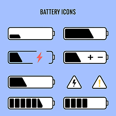 아이콘 경고 사람없음 파란색 느낌표 건전지 충전 번개모양 2D아이콘 AI파일 모양 기호 컬러 번개 파일형식 벡터
