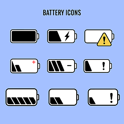 아이콘 경고 사람없음 파란색 느낌표 건전지 충전 번개모양 2D아이콘 AI파일 모양 기호 컬러 번개 파일형식 벡터