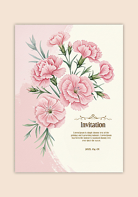 PSD 템플릿 분홍색 잎 카드템플릿 수채화 사람없음 어버이날 스승의날 카네이션 꽃봉오리 감사 가정의달 이미지템플릿 식물 기념일 꽃 감정 컬러 카드_감사 5월 파일형식