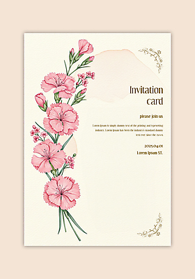 PSD 템플릿 분홍색 잎 카드템플릿 수채화 사람없음 어버이날 스승의날 카네이션 꽃봉오리 감사 가정의달 이미지템플릿 식물 기념일 꽃 감정 컬러 카드_감사 5월 파일형식