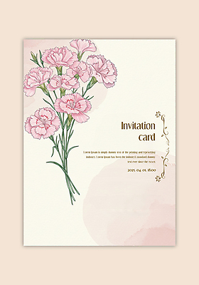 PSD 템플릿 분홍색 잎 카드템플릿 수채화 사람없음 어버이날 스승의날 카네이션 꽃봉오리 감사 가정의달 이미지템플릿 식물 기념일 꽃 감정 컬러 카드_감사 5월 파일형식