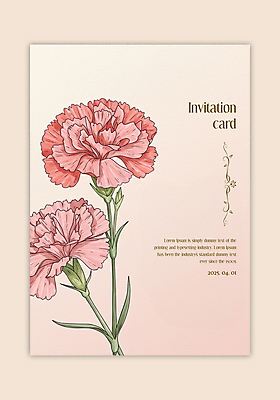 PSD 템플릿 분홍색 잎 카드템플릿 수채화 사람없음 어버이날 스승의날 카네이션 감사 가정의달 이미지템플릿 식물 기념일 꽃 감정 컬러 카드_감사 5월 파일형식