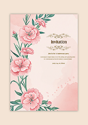 PSD 템플릿 분홍색 잎 카드템플릿 수채화 사람없음 어버이날 스승의날 카네이션 꽃봉오리 감사 가정의달 이미지템플릿 식물 기념일 꽃 감정 컬러 카드_감사 5월 파일형식