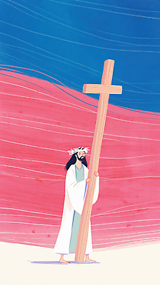 JPG 전신 남자 기독교 일러스트 바람 수염 한명 성인 눈감음 잡기 예수 나무십자가 가시면류관 다홍색 성인남자한명만 국내일러스트 AI일러스트 AI콘텐츠 자연요소 1 종교 컬러 십자가 종교용품 모션 날씨 사람 신_종교 남자한명만 성인남자만 파일형식