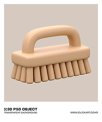 컬러 3D 도구 청소 디지털합성 파일형식 솔 베이지색 청소도구 오브젝트 사람없음 편집3D PSD 편집이미지