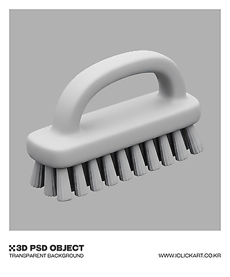컬러 3D 도구 청소 디지털합성 파일형식 회색 솔 청소도구 오브젝트 사람없음 편집3D PSD 편집이미지