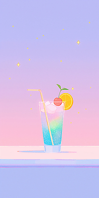 JPG 일러스트 탁자 빨대 사람없음 여름 반짝임 보라색 칵테일 체리 레몬 민트 칵테일잔 슬라이스 그라데이션 각얼음 레몬장식 국내일러스트 AI일러스트 AI콘텐츠 계절 컬러 가구 술잔 과일 모션 주류 장식 얼음 허브 파일형식