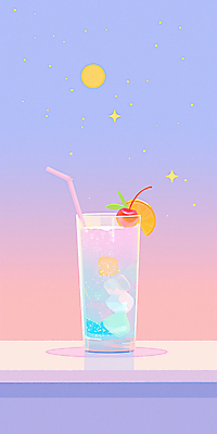 JPG 일러스트 탁자 빨대 사람없음 여름 반짝임 태양 보라색 칵테일 체리 레몬 민트 칵테일잔 슬라이스 그라데이션 각얼음 레몬장식 국내일러스트 AI일러스트 AI콘텐츠 자연요소 계절 컬러 가구 술잔 과일 모션 주류 장식 얼음 허브 파일형식