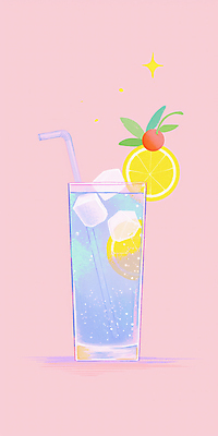 JPG 분홍색 일러스트 빨대 사람없음 여름 반짝임 칵테일 체리 레몬 민트 칵테일잔 슬라이스 그라데이션 각얼음 레몬장식 국내일러스트 AI일러스트 AI콘텐츠 계절 컬러 술잔 과일 모션 주류 장식 얼음 허브 파일형식