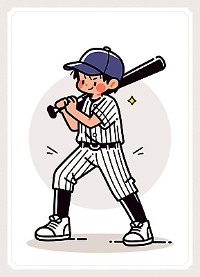 전신 남자 어린이 일러스트 한명 들기 소년 반짝임 야구방망이 타자 스포츠캐릭터 야구모자 야구복 베이지색 비장 소년한명만 일러캐릭터 AI파일 캐릭터 모자_잡화 1 컬러 모션 사람 운동복 야구 야구용품 야구선수 남자한명만 소년만 파일형식 벡터