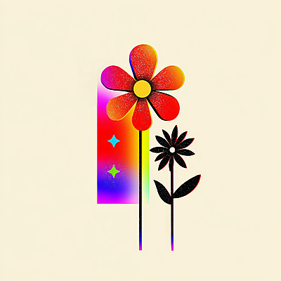 JPG 꽃 잎 일러스트 추상 사람없음 반짝임 컬러풀 네온 그라데이션 색채 국내일러스트 AI일러스트 AI콘텐츠 식물 컬러 무늬 모션 파일형식