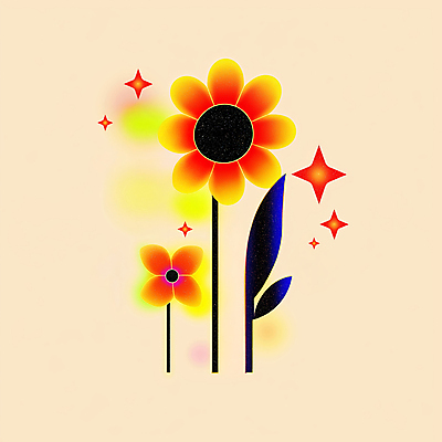 JPG 꽃 잎 일러스트 추상 사람없음 반짝임 컬러풀 네온 그라데이션 색채 국내일러스트 AI일러스트 AI콘텐츠 식물 컬러 무늬 모션 파일형식