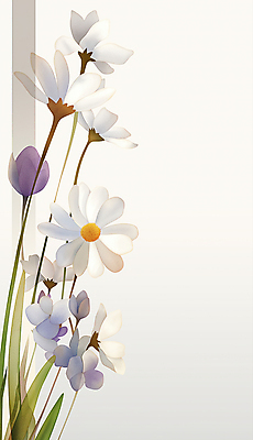 JPG 일러스트 사람없음 흰색 풀잎 우아함 꽃봉오리 보테니컬아트 국내일러스트 AI일러스트 AI콘텐츠 꽃 컬러 컨셉 잎 풀_식물 파일형식