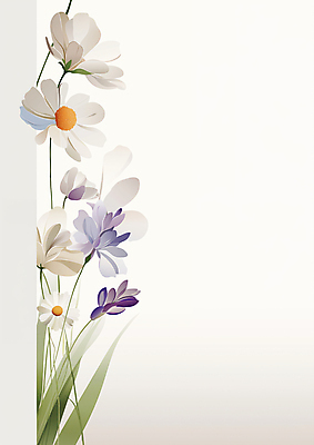 JPG 꽃 일러스트 사람없음 흰색 풀잎 우아함 보테니컬아트 국내일러스트 AI일러스트 AI콘텐츠 식물 컬러 컨셉 잎 풀_식물 파일형식