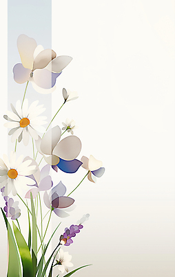 JPG 꽃잎 일러스트 사람없음 흰색 풀잎 우아함 보테니컬아트 국내일러스트 AI일러스트 AI콘텐츠 꽃 컬러 컨셉 잎 풀_식물 파일형식