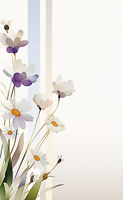 JPG 꽃 일러스트 사람없음 흰색 풀잎 우아함 보테니컬아트 국내일러스트 AI일러스트 AI콘텐츠 식물 컬러 컨셉 잎 풀_식물 파일형식