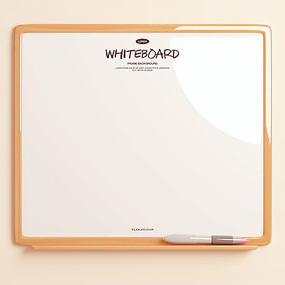 PSD 편집이미지 사람없음 3D 나무틀 오브젝트 화이트보드 보드마카 베이지색 카피스페이스 편집3D 컬러 틀 펜 공백 디지털합성 파일형식