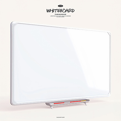 PSD 편집이미지 사람없음 3D 흰색 오브젝트 화이트보드 보드마카 카피스페이스 편집3D 컬러 펜 공백 디지털합성 파일형식