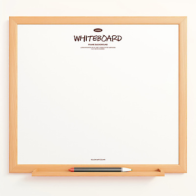 PSD 편집이미지 사람없음 3D 흰색 나무틀 오브젝트 화이트보드 보드마카 카피스페이스 편집3D 컬러 틀 펜 공백 디지털합성 파일형식