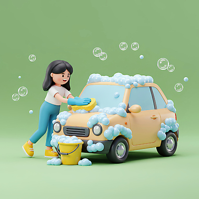 JPG 전신 편집이미지 여자 자동차 한명 미소 들기 성인 연두색 3D 청소 물거품 고무장갑 비누거품 스펀지 물양동이 성인여자한명만 손세차 편집3D AI컴퓨터그래픽 AI콘텐츠 1 육상교통 장갑 모션 표정 사람 초록색 거품 양동이 디지털합성 고무 세차 여자한명만 성인여자만 파일형식