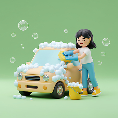 JPG 전신 편집이미지 여자 자동차 한명 미소 들기 성인 연두색 3D 청소 물거품 고무장갑 비누거품 스펀지 물양동이 성인여자한명만 손세차 편집3D AI컴퓨터그래픽 AI콘텐츠 1 육상교통 장갑 모션 표정 사람 초록색 거품 양동이 디지털합성 고무 세차 여자한명만 성인여자만 파일형식