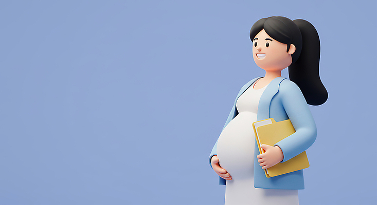 JPG 편집이미지 여자 한명 미소 들기 상반신 성인 3D 보라색 임산부 잡기 파일폴더 성인여자한명만 편집3D AI컴퓨터그래픽 AI콘텐츠 1 컬러 모션 표정 사람 사무용품 임신 디지털합성 여자한명만 성인여자만 파일형식