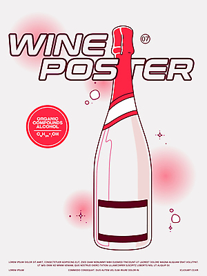포스터 분홍색 일러스트 사람없음 반짝임 알코올 샴페인병 화학식 국내일러스트 AI파일 컬러 모션 술병 샴페인 공식 파일형식 벡터