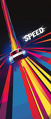 PSD 세로배너 일러스트 자동차 사람없음 컬러풀 자동차경주 속도 역동적 국내일러스트 배너 육상교통 컬러 컨셉 세로 레이싱 파일형식