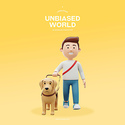 전신 PSD 편집이미지 남자 한명 미소 성인 노란색 3D 걷기 잡기 강아지 장애인 안내견 장애인의날 성인남자한명만 가슴줄 편집3D 반려용품 1 컬러 모션 표정 사람 반려동물 개 디지털합성 오브젝트 장애 남자한명만 성인남자만 파일형식 법정기념일