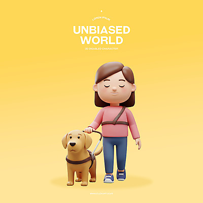 전신 PSD 편집이미지 여자 한명 미소 성인 노란색 3D 걷기 잡기 강아지 시각장애인 안내견 장애인의날 성인여자한명만 가슴줄 편집3D 반려용품 1 컬러 모션 표정 사람 반려동물 개 장애인 디지털합성 오브젝트 여자한명만 성인여자만 파일형식 법정기념일