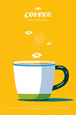 PSD 일러스트 티타임 국화 사람없음 반짝임 노란색 카페 머그컵 국화차 국내일러스트 꽃 컬러 모션 휴식 컵 차_음료 상점 파일형식