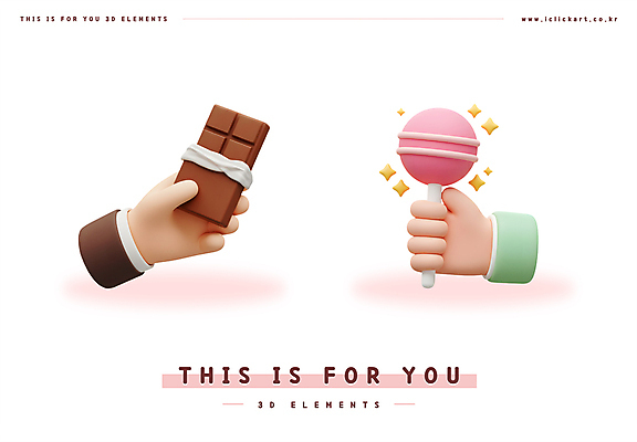PSD 편집이미지 손 기념일 막대사탕 들기 신체부위 반짝임 3D 초콜릿 주기 엘리먼트 편집3D 모션 디저트 사탕 사람 이벤트 디지털합성 파일형식