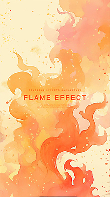PSD 백그라운드 일러스트 불 수채화 사람없음 주황색 파스텔 이펙트그래픽 국내일러스트 자연요소 컬러 그래픽백그라운드 학용품 파일형식