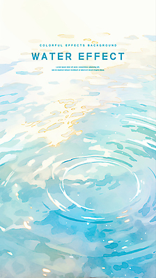 PSD 물결 하늘색 백그라운드 일러스트 수채화 사람없음 물 파스텔 이펙트그래픽 국내일러스트 자연요소 그래픽백그라운드 학용품 파란색 파일형식