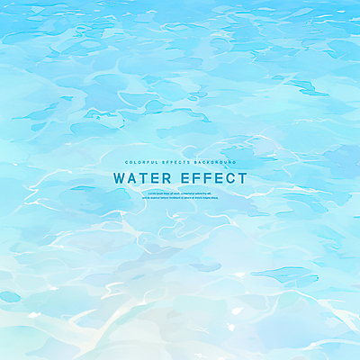 PSD 물결 하늘색 백그라운드 일러스트 수채화 사람없음 물 파스텔 이펙트그래픽 국내일러스트 자연요소 그래픽백그라운드 학용품 파란색 파일형식