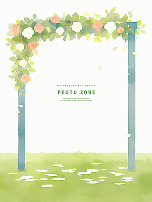 PSD 꽃 일러스트 수채화 풍경 사람없음 감성 포토존 웨딩아치 국내일러스트 식물 컨셉 결혼소품 파일형식
