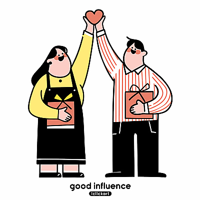 전신 여자 남자 리본 일러스트 친절 따뜻함 미소 들기 성인 두명 선물상자 손들기 앞치마 하트 긍정 성인만 국내일러스트 AI파일 모양 컨셉 모션 표정 선물 사람 상자 파일형식 벡터