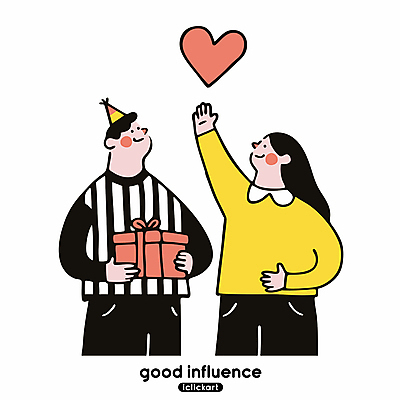 여자 남자 리본 일러스트 친절 따뜻함 미소 들기 성인 두명 선물상자 손들기 고깔모자 하트 긍정 성인만 국내일러스트 AI파일 모양 모자_잡화 컨셉 모션 표정 선물 사람 상자 파일형식 벡터