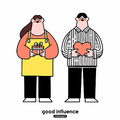 전신 여자 남자 리본 일러스트 친절 따뜻함 미소 들기 성인 두명 선물상자 앞치마 하트 긍정 성인만 국내일러스트 AI파일 모양 컨셉 모션 표정 선물 사람 상자 파일형식 벡터