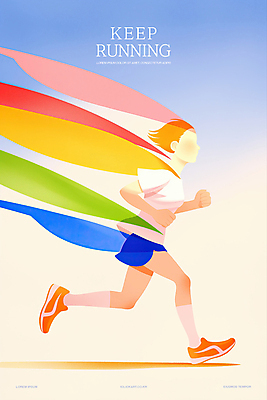 전신 PSD 일러스트 한명 성인 운동복 달리기 속도 마라톤 무지개색 러닝 성인여자만 성인여자한명만 쾌감 국내일러스트 1 옷 감정 모션 사람 경기 컬러풀 육상스포츠 여자만 여자한명만 성인만 파일형식