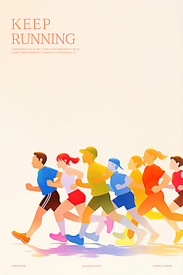 전신 PSD 여자 남자 일러스트 여러명 성인 운동복 컬러풀 달리기 속도 마라톤 러닝 캡모자 성인만 쾌감 국내일러스트 모자_잡화 옷 감정 컬러 다수 모션 사람 경기 육상스포츠 파일형식